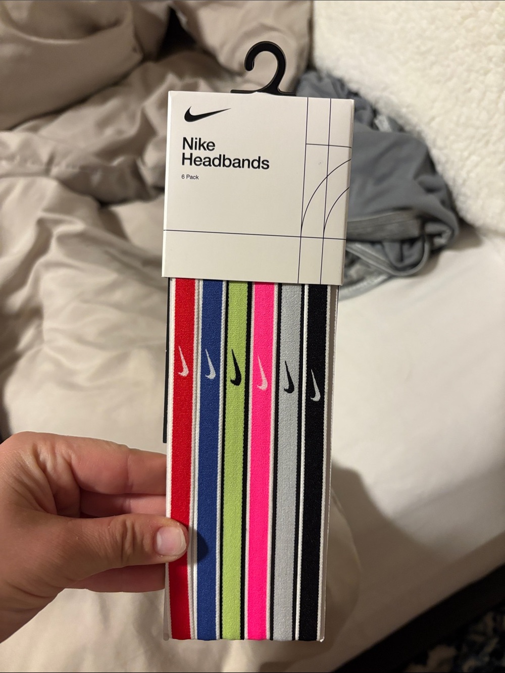 Nike Headbands 6-Pack in Red, Blue, Lime, Pink, Gray, Black